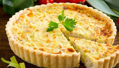 FAMILY SPINACH AND MUSHROOM QUICHE