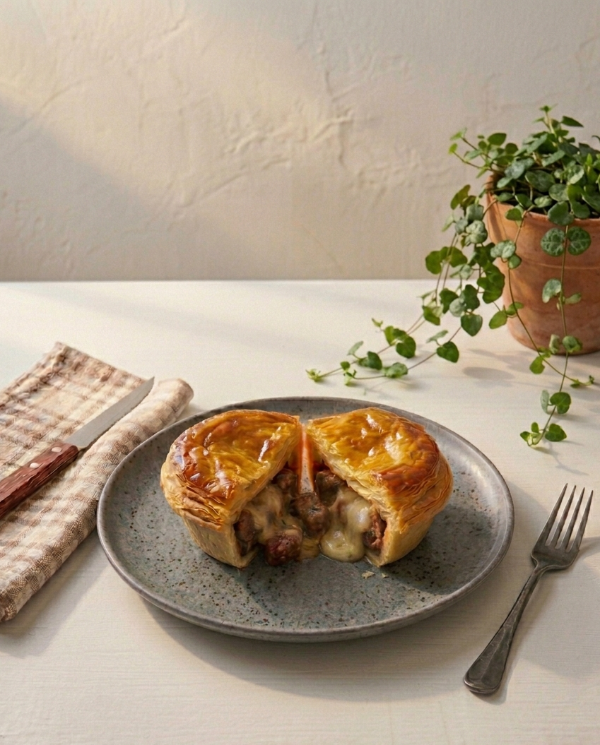 Gold Medal Steak & Cheese Pie