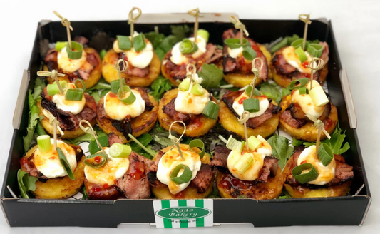 Corn Fritter Platter Wellington | Savoury Catering | Nada Bakery