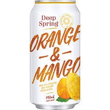 Deep Spring Can DEEP SPRING ORANGE & MANGO 440ML CAN – Nada Bakery