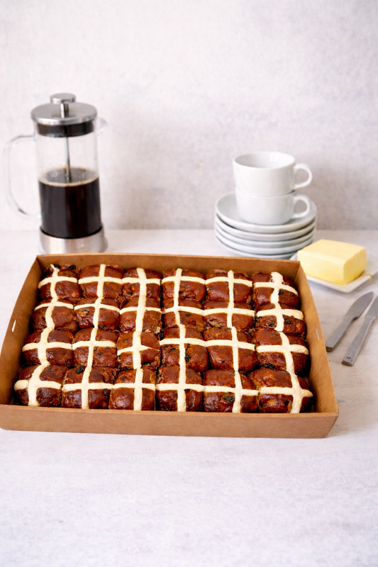 Hot Cross buns for catering.